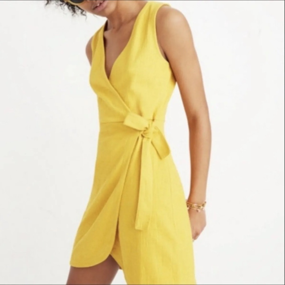 MADEWELL Crosshatch Side-Tie Dress